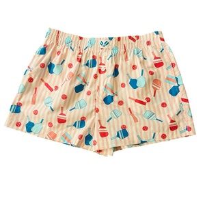 Happily Grey Women's Pajama Boxer Shorts  With Pickleball Pattern Size Medium